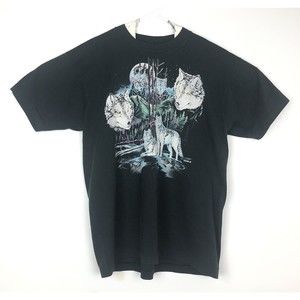 Rag Tops 1991 Wolf Moon Wolves Tee Single Stitch Vintage Size XL